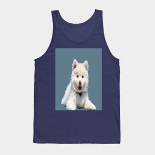 White dog Tank Top